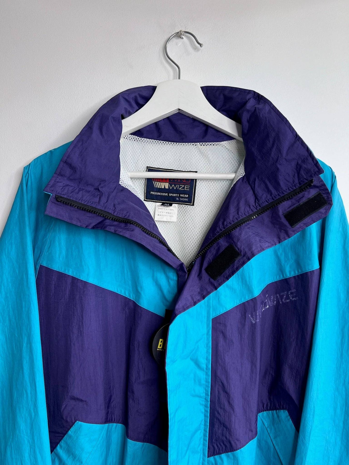 Wind Wize by Sasaki Blue and purple windbreaker | Fits Upto M