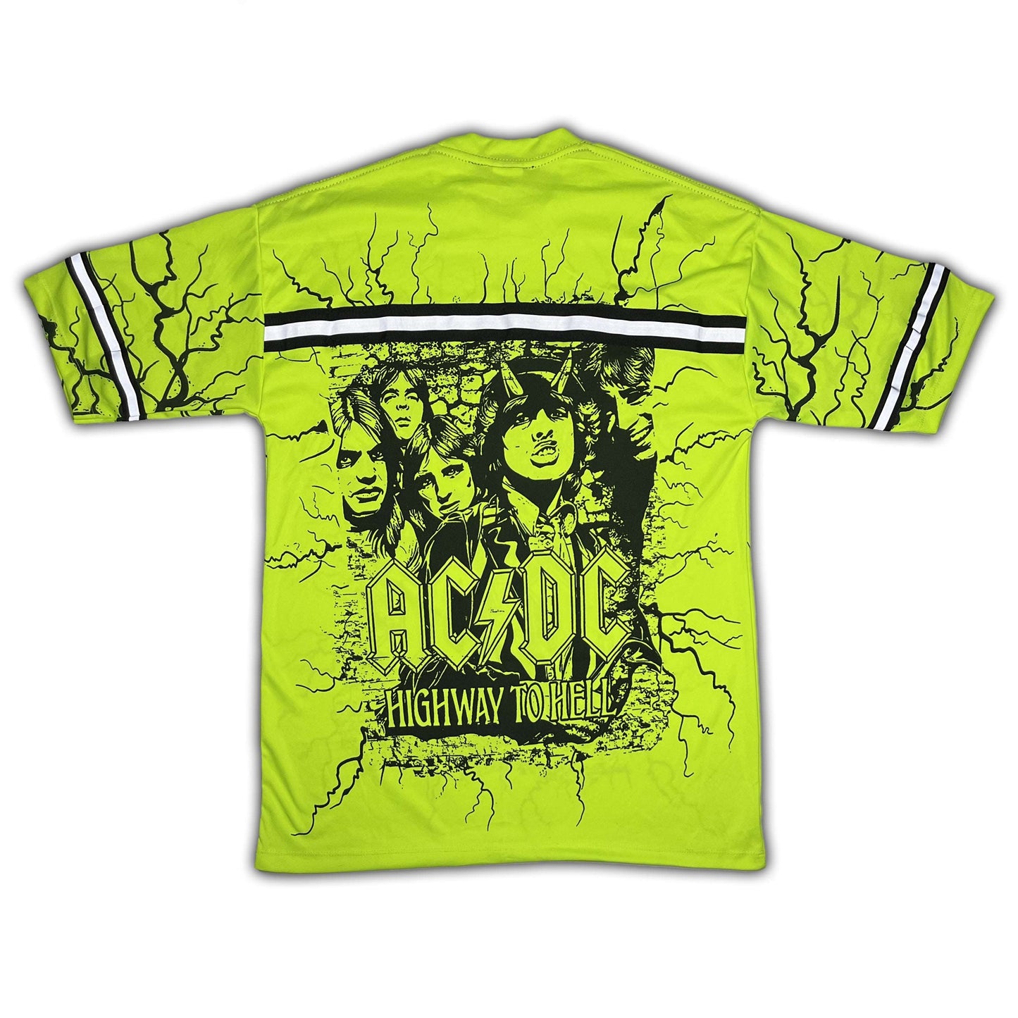 ACDC Double Side Printed Neon Reflector Tee | Fits Upto M/L