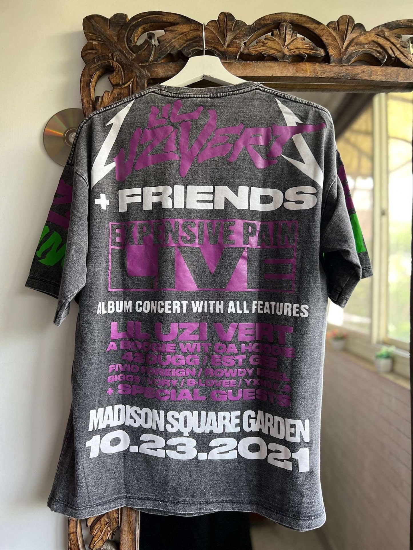 Lil Uzi Double Side Printed Space Gray Tee | Fits Upto Free sized upto L
