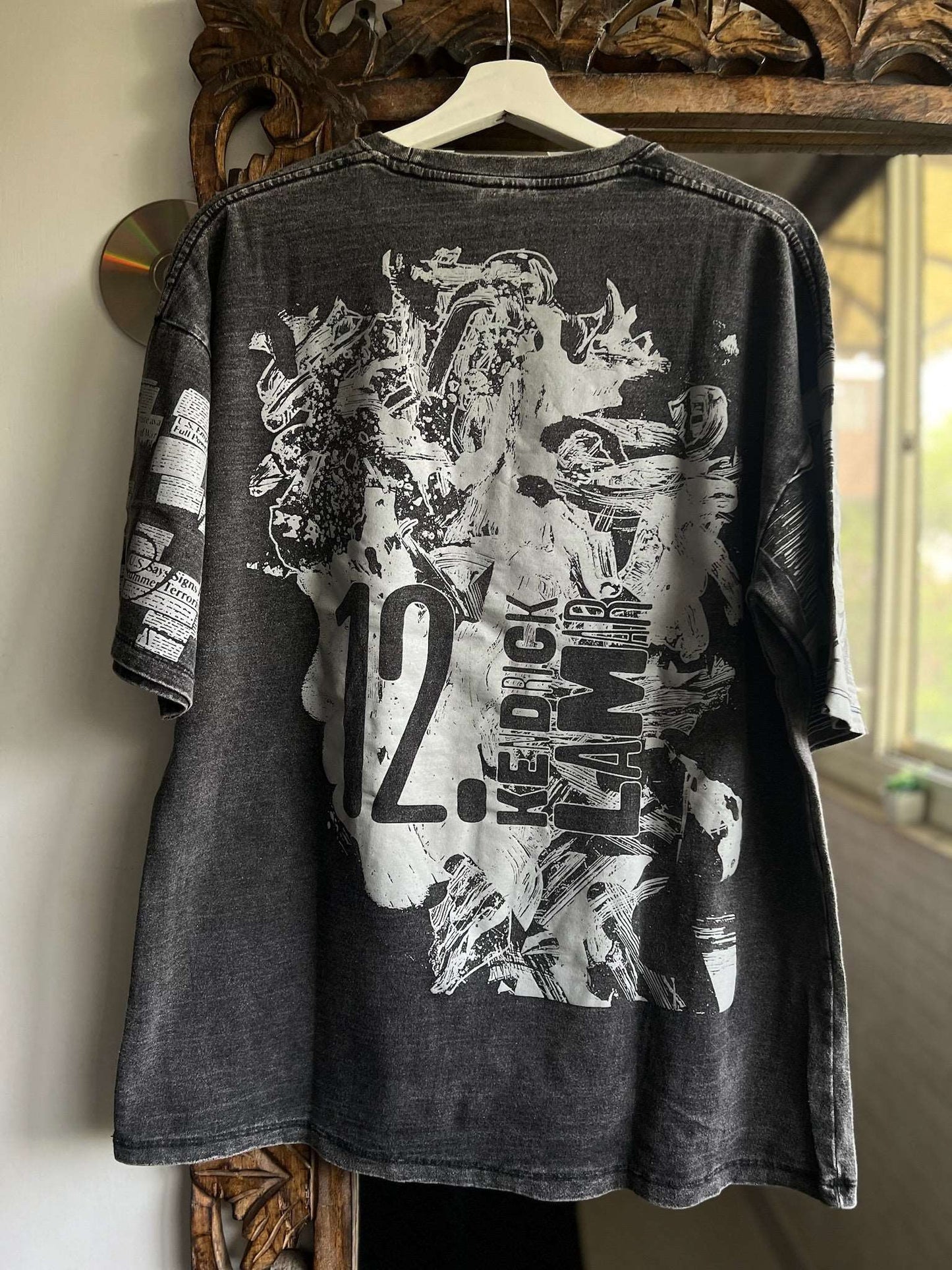 Kendrick Lamar Double Side Printed Space Gray Tee | Fits Upto Free sized upto L