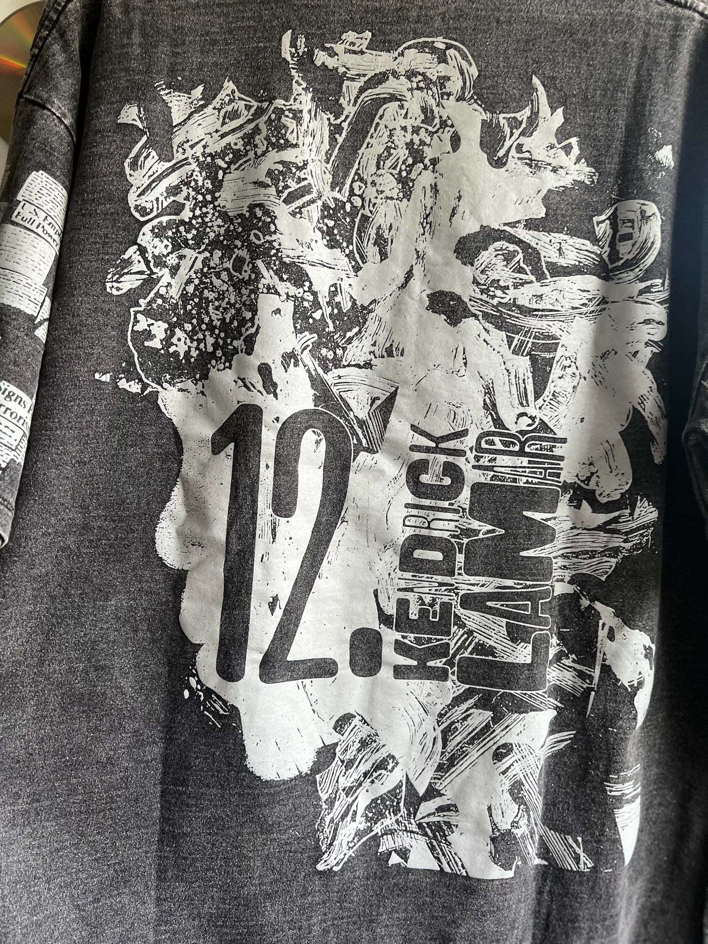 Kendrick Lamar Double Side Printed Space Gray Tee | Fits Upto Free sized upto L