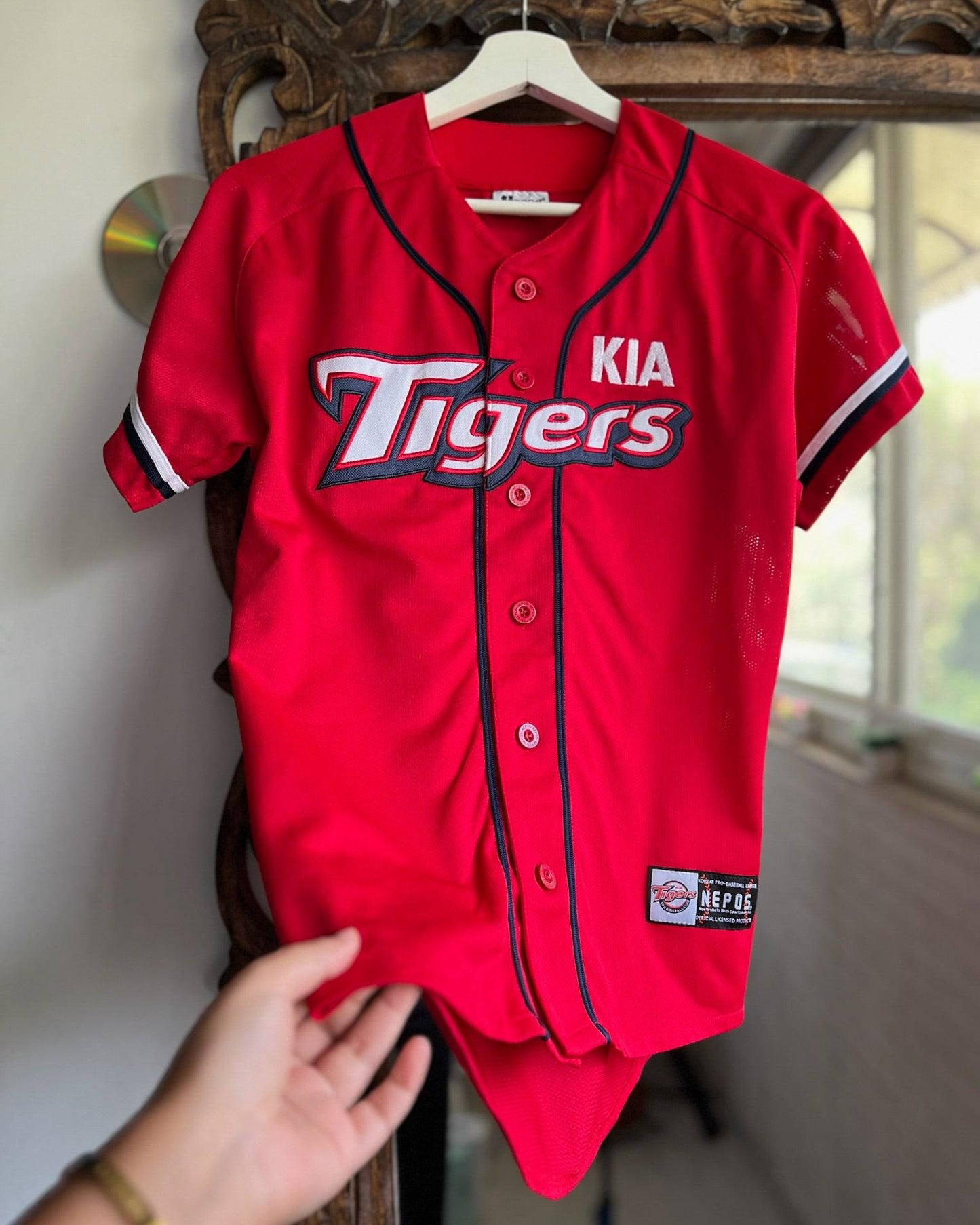 Red Tigers Kia Embroidered Baseball Jersey✨ | Fits Upto S/M