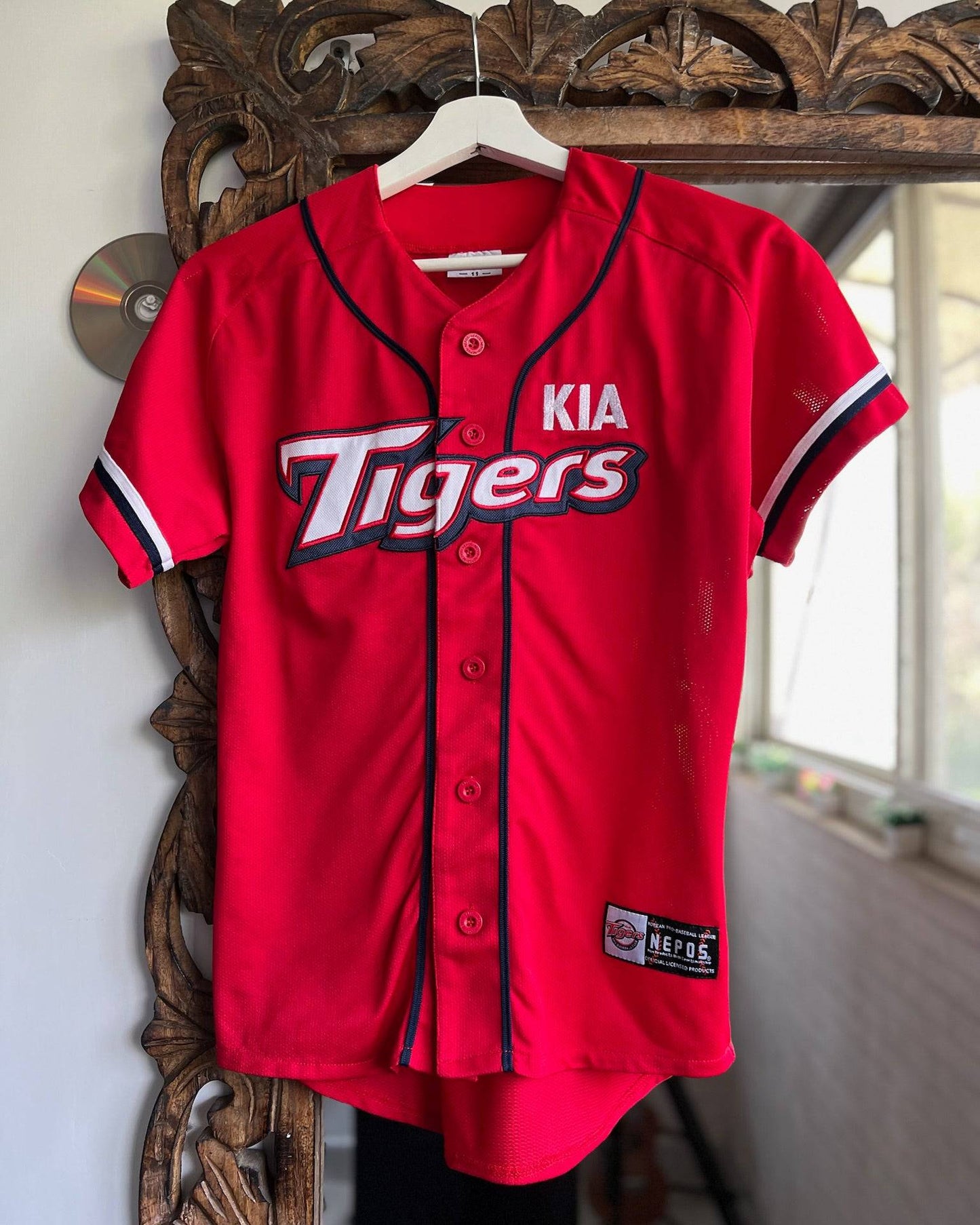 Red Tigers Kia Embroidered Baseball Jersey✨ | Fits Upto S/M