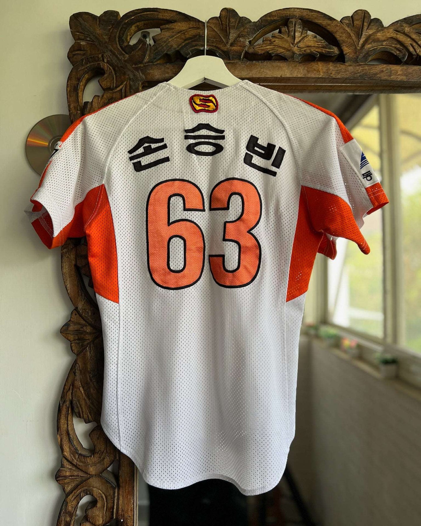 Orange and White Embroidered Baseball Jersey✨ | Fits Upto XS(wmns)