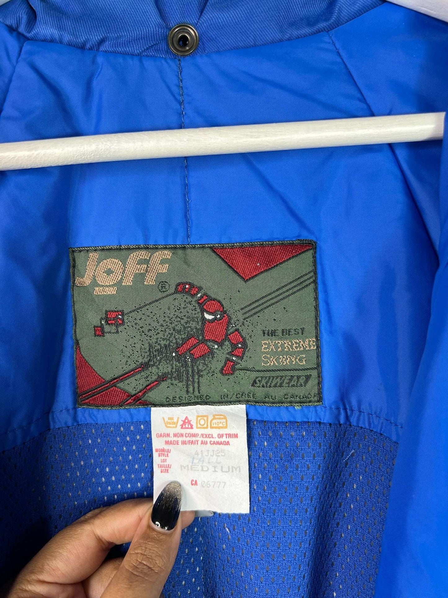 Vintage Joff Extreme Skiing Tactical Blue/Red/White Jacket | Fits Upto XL