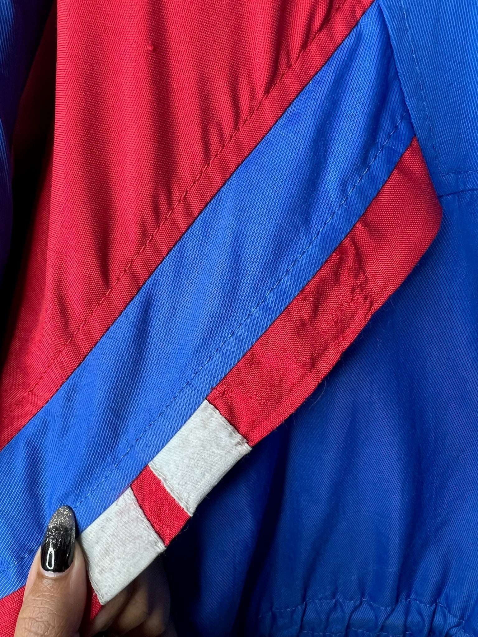 Vintage Joff Extreme Skiing Tactical Blue/Red/White Jacket | Fits Upto XL