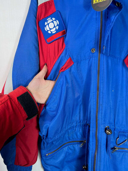 Vintage Joff Extreme Skiing Tactical Blue/Red/White Jacket | Fits Upto XL