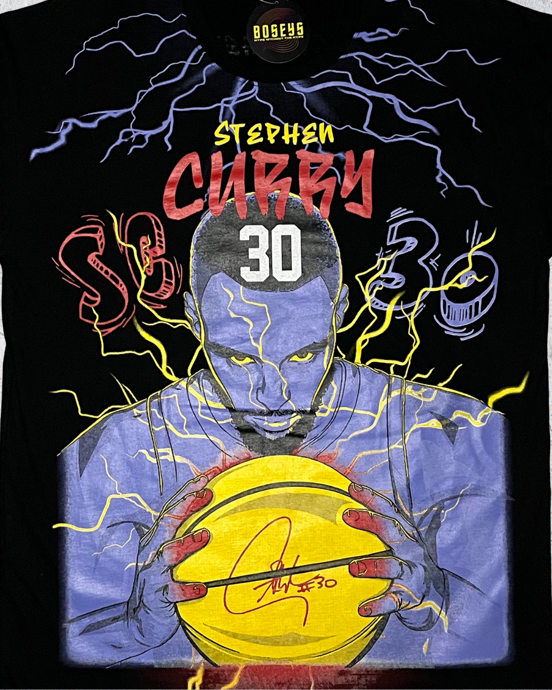 Stephen Curry Double Sided Printed Black Tee | Fits Upto XL