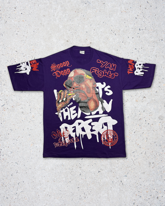 Snoop Dogg Double Side Printed Purple Tee | Fits Upto Free size L/XL