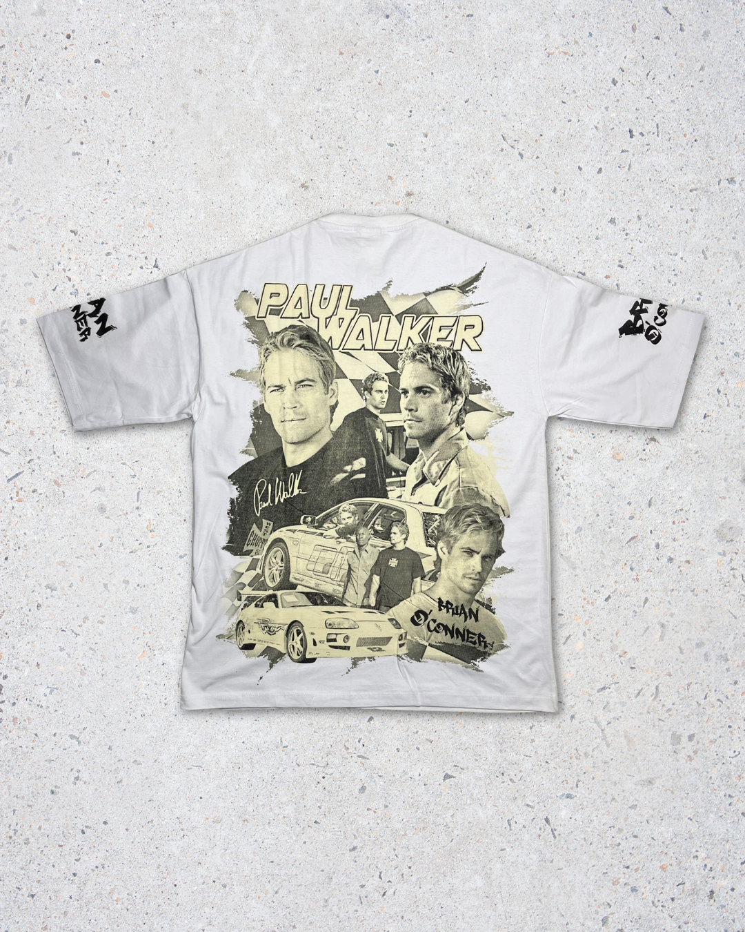 Paul Walker Double Side Printed White Tee | Fits Upto Free size L