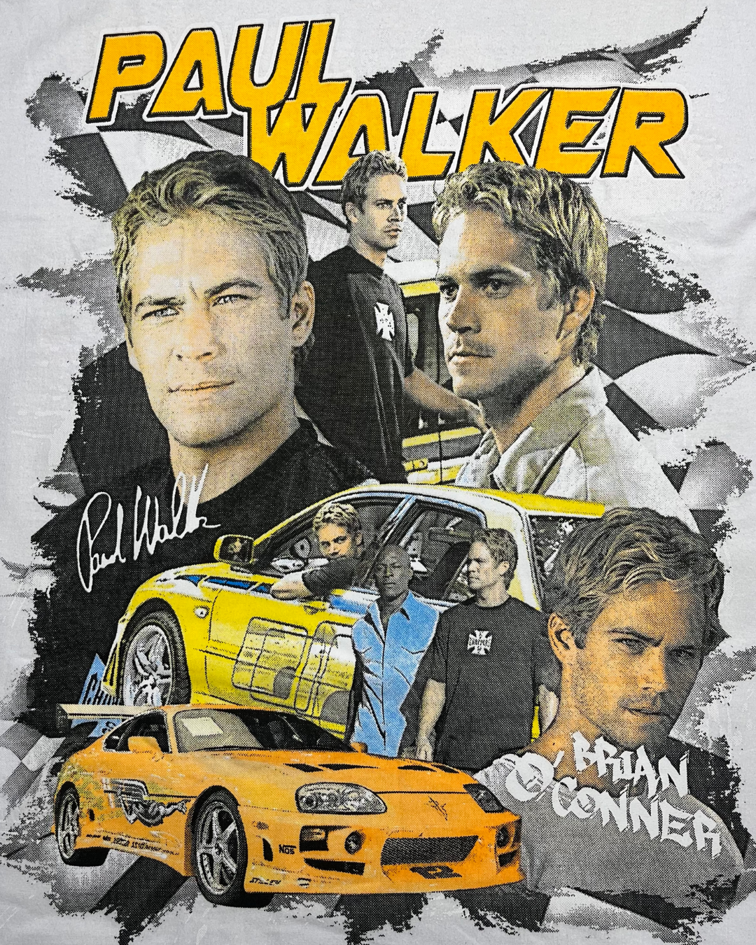 Paul Walker Double Side Printed White Tee | Fits Upto Free size L