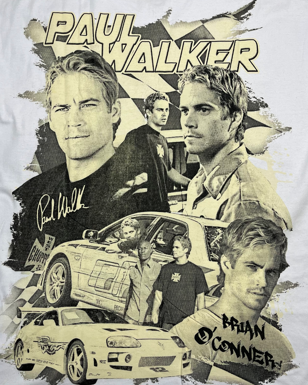 Paul Walker Double Side Printed White Tee | Fits Upto Free size L