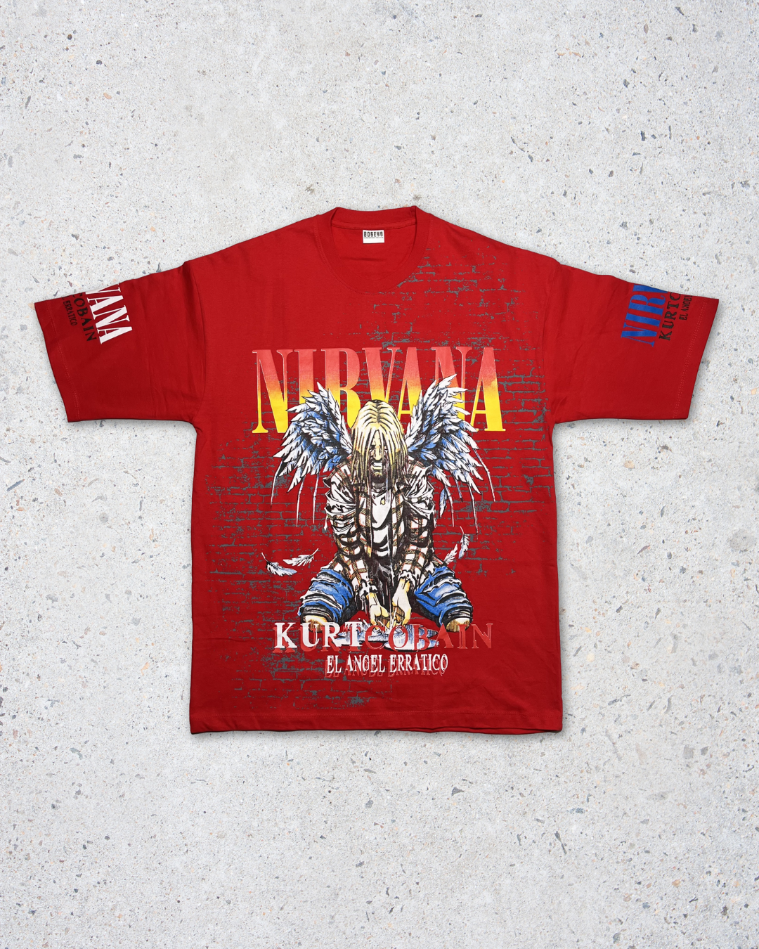 Nirvana Double Side Printed Red Tee | Fits Upto Free size L