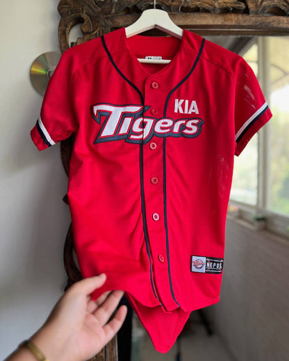 Red Tigers Kia Embroidered Baseball Jersey✨ | Fits Upto S/M