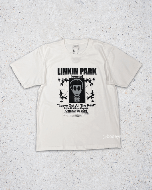 Linkin Park Single Side White Tee | Fits Upto L