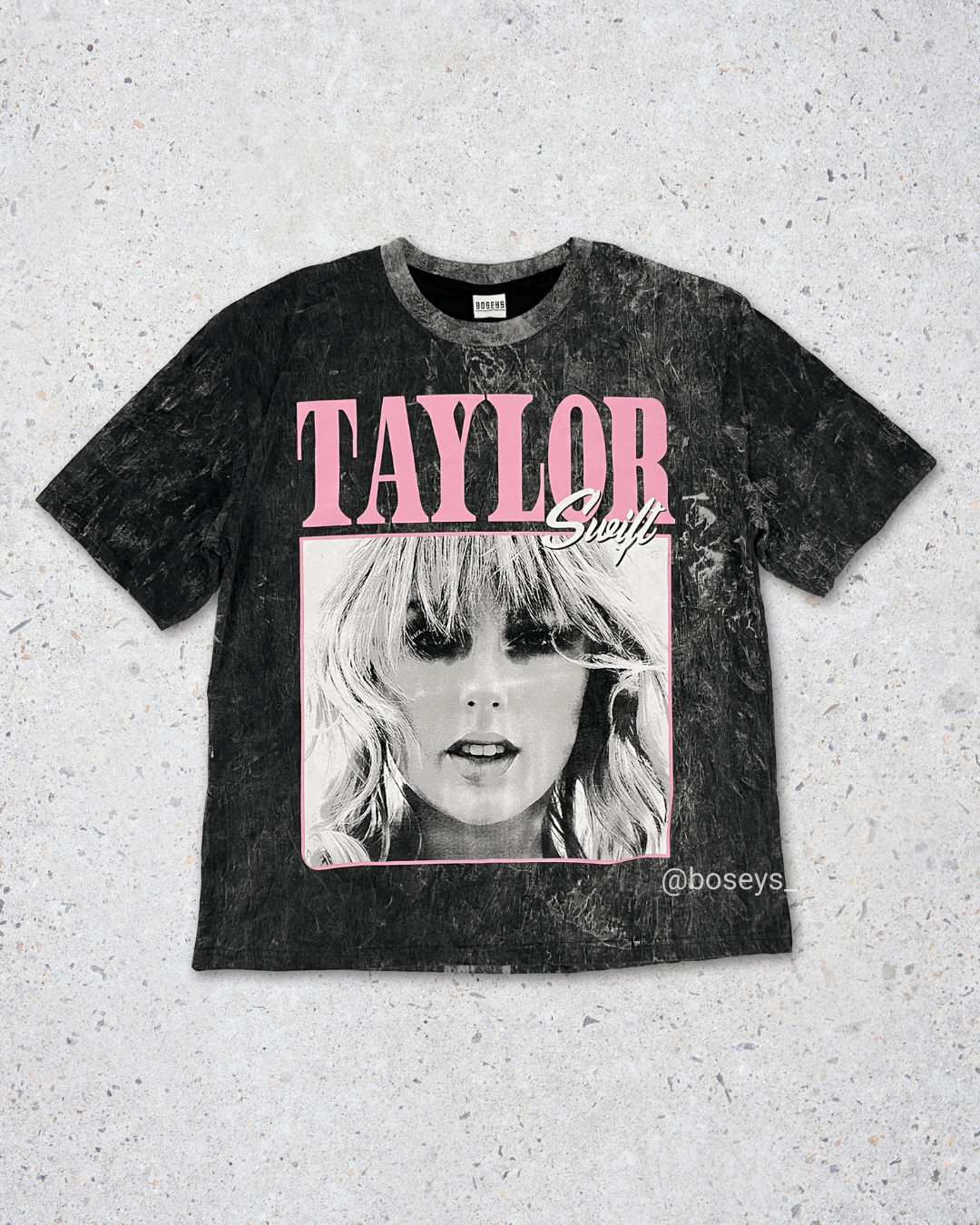 Taylor Swift Eras Tour Acid Wash Double Side Tee | Fits Upto Free Size L/XL