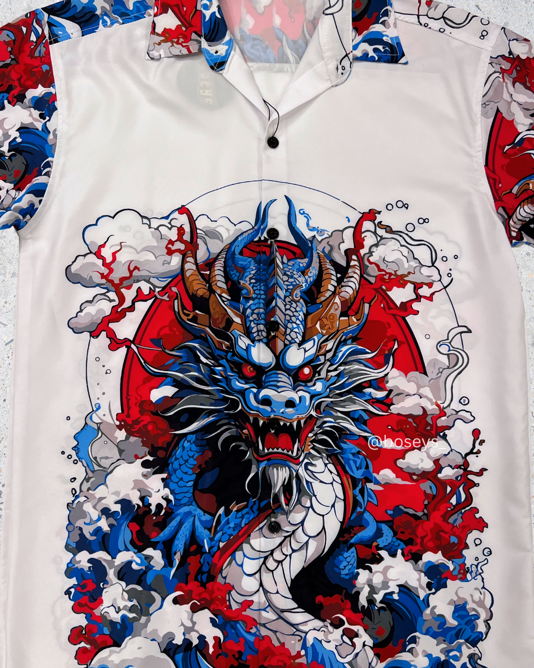 Japanese Dragon on Waves | Fits Upto S/M