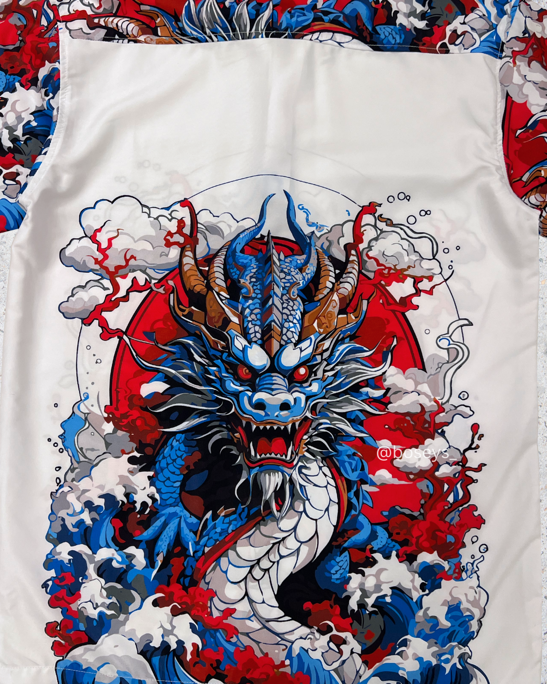 Japanese Dragon on Waves | Fits Upto S/M