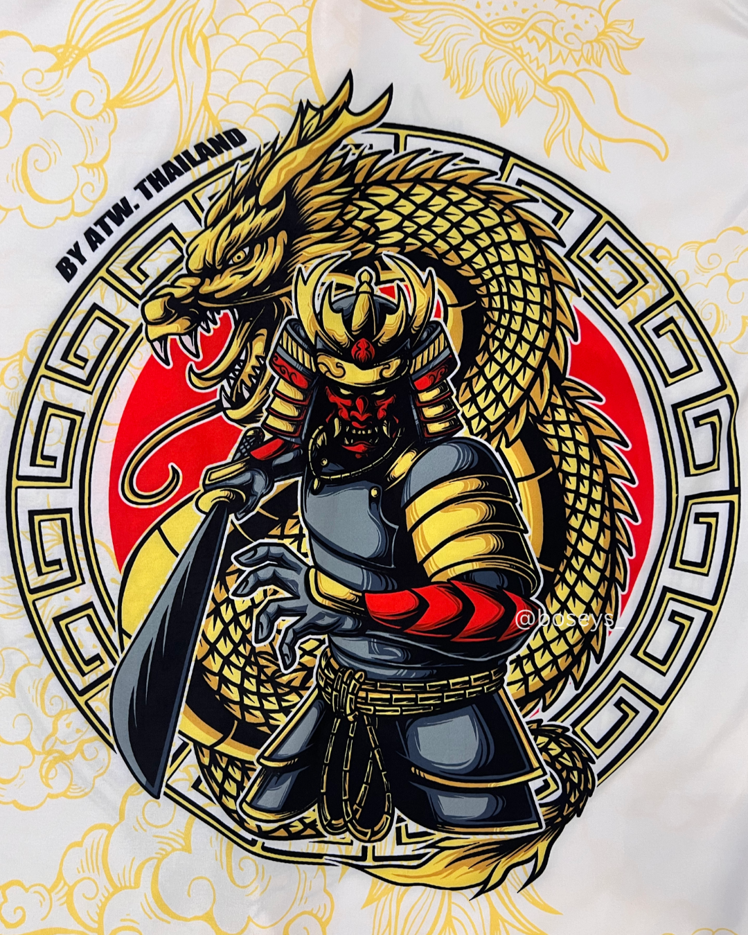 Samurai With Dragon  | Fits Upto S/M