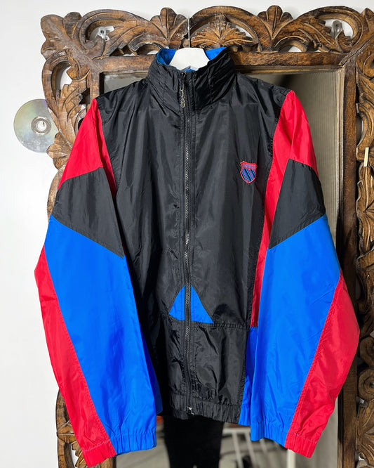 K-Swiss Black Blue Red Windbreaker | Fits Upto XL