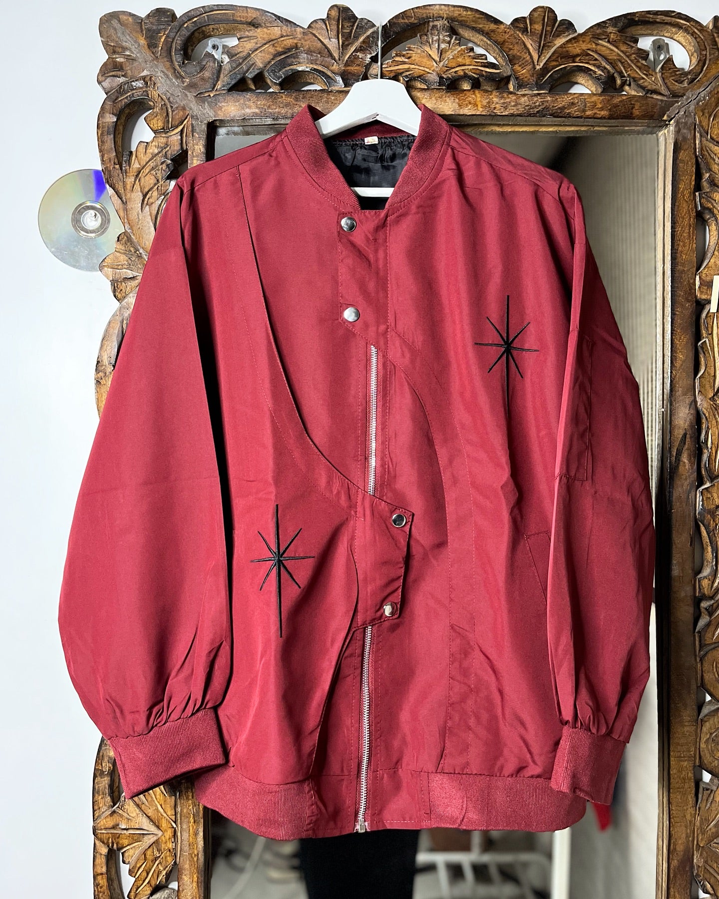 The Red Offset Jacket | Fits Upto L