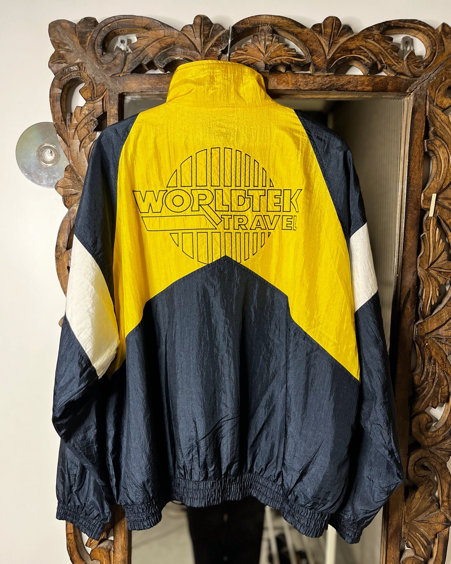 Worldtex Travel Yellow and Blue Windbreaker | Fits Upto XL