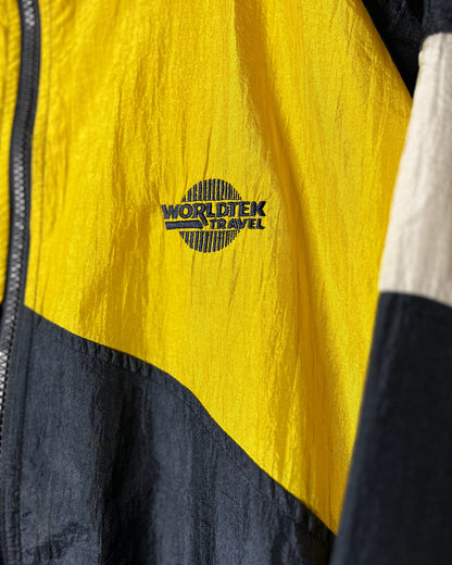 Worldtex Travel Yellow and Blue Windbreaker | Fits Upto XL