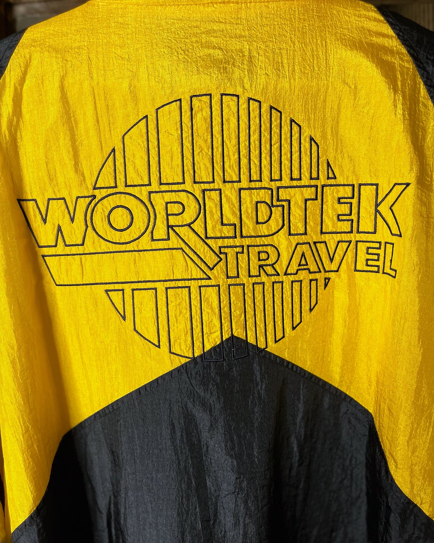 Worldtex Travel Yellow and Blue Windbreaker | Fits Upto XL