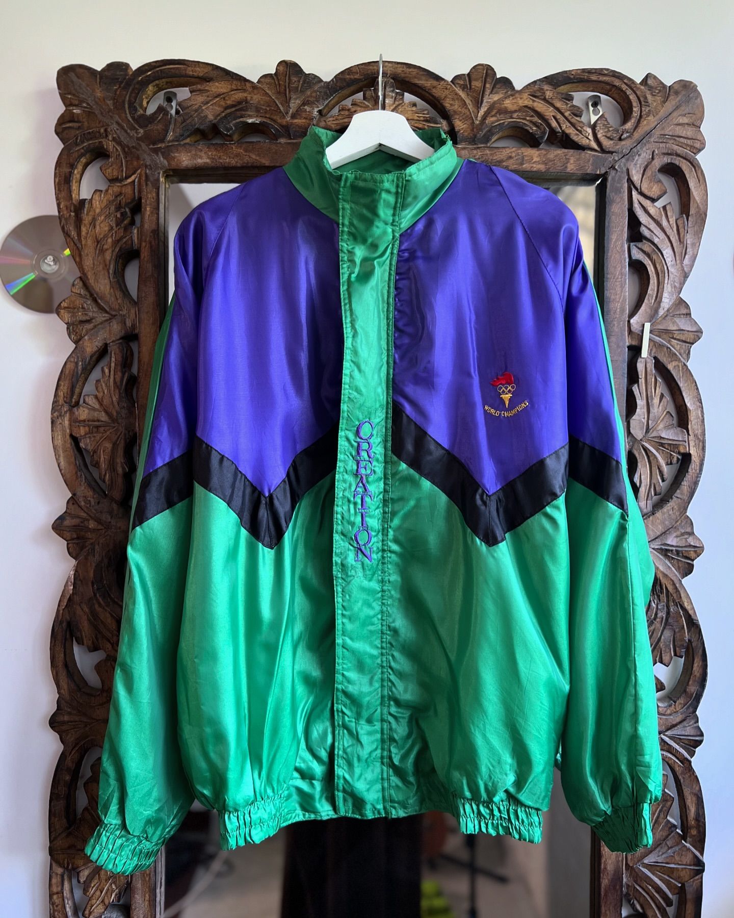 Competition Green and Purple World Champions Windbreaker | Fits Upto M