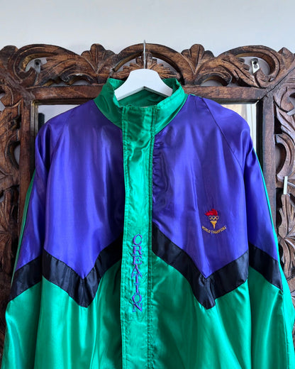 Competition Green and Purple World Champions Windbreaker | Fits Upto M