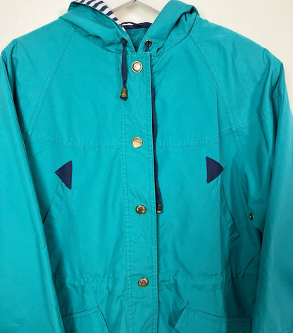 Basics Edition Cyan Jacket with hem drawstring. | Fits Upto M/L