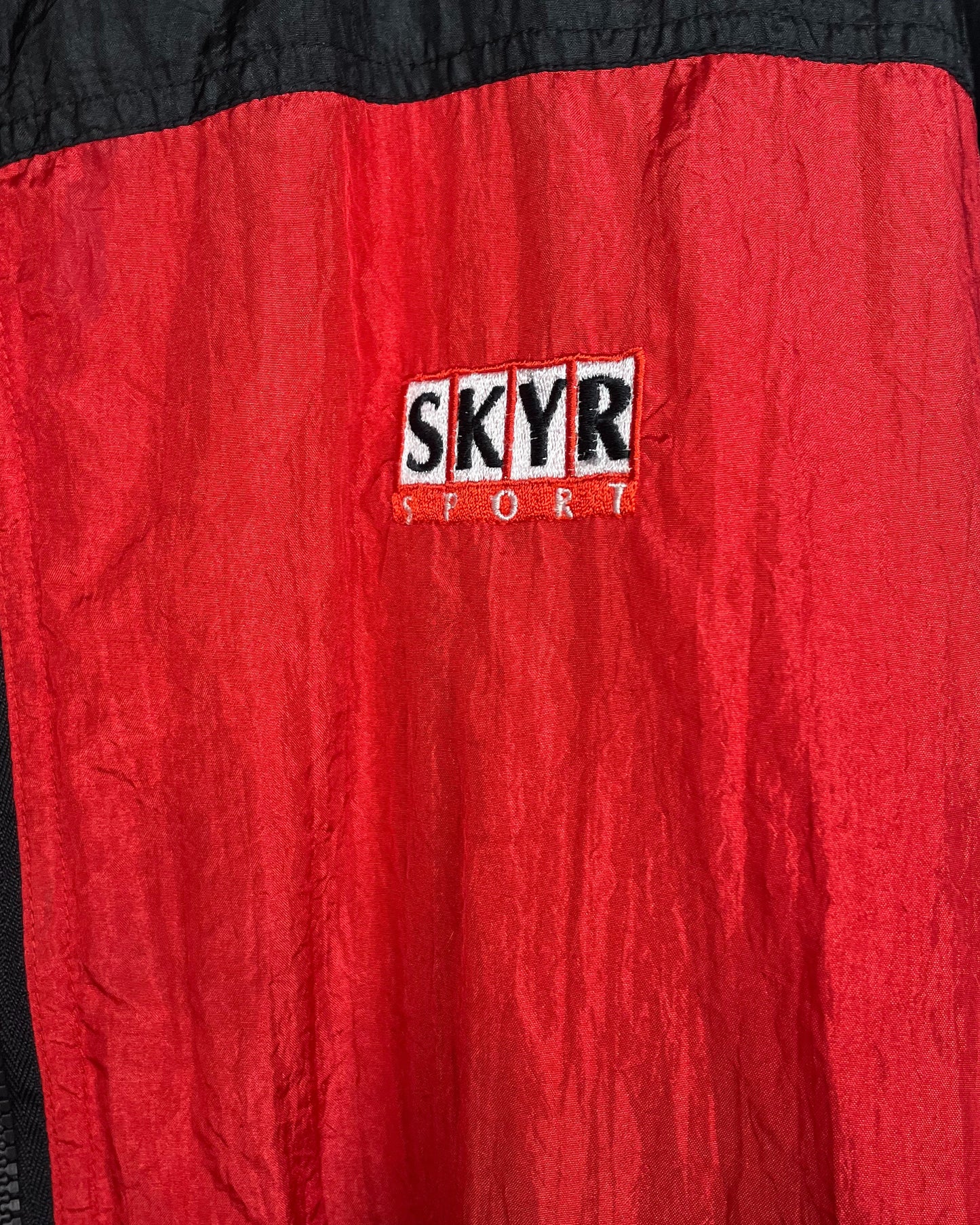 Vintage 90s SKYR Sports Red and Black windbreaker | Fits Upto L