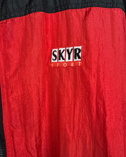 Vintage 90s SKYR Sports Red and Black windbreaker | Fits Upto L